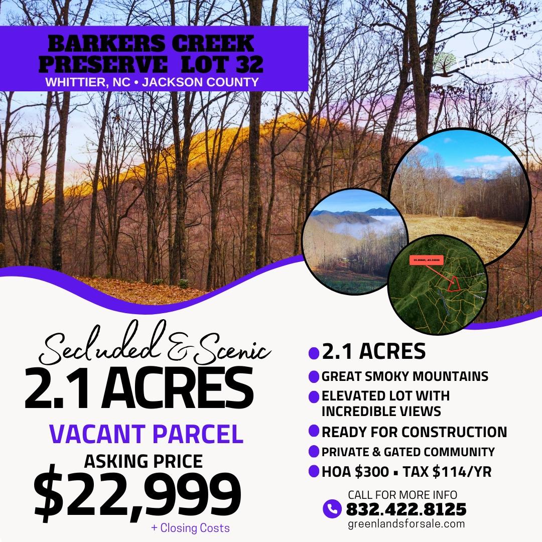 2.10 Acres for Sale in Whittier, North Carolina